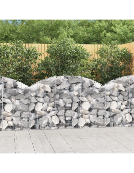 Дъговидна габионна кошница 150x30x80/100 см поцинковано желязо
