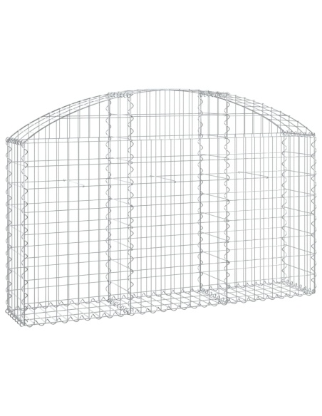 Дъговидна габионна кошница 150x30x80/100 см поцинковано желязо