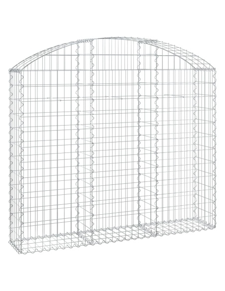 Дъговидна габионна кошница 150x30x120/140 см поцинковано желязо