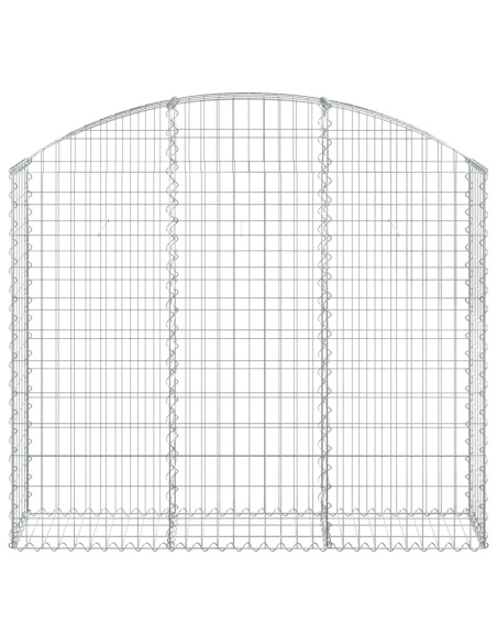 Дъговидна габионна кошница 150x30x120/140 см поцинковано желязо