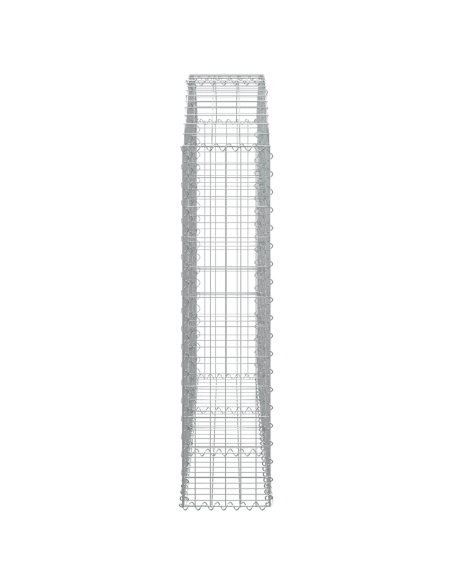 Дъговидна габионна кошница 150x30x120/140 см поцинковано желязо