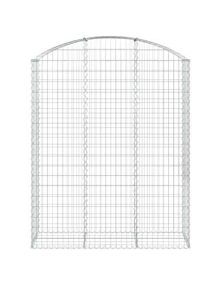 Дъговидна габионна кошница 150x50x180/200 см поцинковано желязо