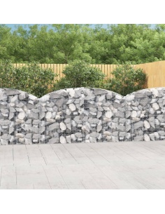 Дъговидна габионна кошница 200x30x100/120 см поцинковано желязо