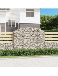 Дъговидна габионна кошница 200x30x140/160 см поцинковано желязо