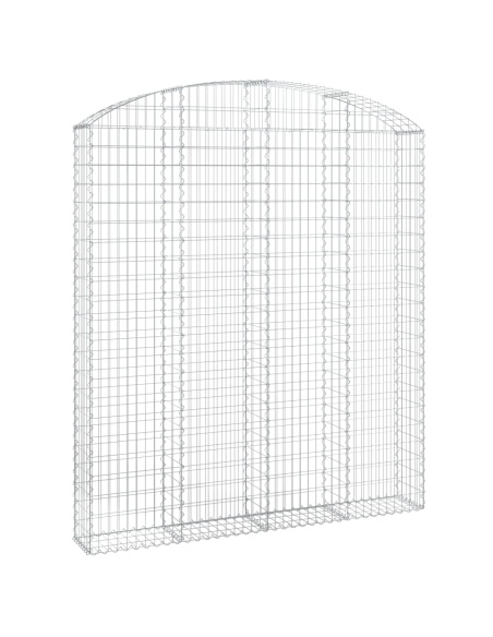 Дъговидна габионна кошница 200x30x220/240 см поцинковано желязо