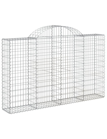 Дъговидна габионна кошница 200x30x120/140 см поцинковано желязо