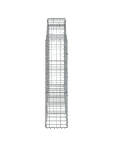 Дъговидна габионна кошница 200x30x120/140 см поцинковано желязо
