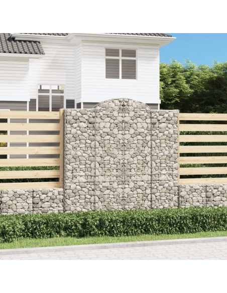 Дъговидна габионна кошница 200x30x200/220 см поцинковано желязо