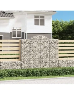 Дъговидна габионна кошница 200x50x180/200 см поцинковано желязо