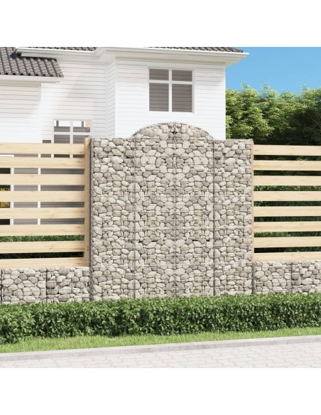 Дъговидна габионна кошница 200x50x220/240 см поцинковано желязо