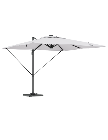 Кантилевер Roma чадър с LED Пясък 286x285x270 см Алуминий