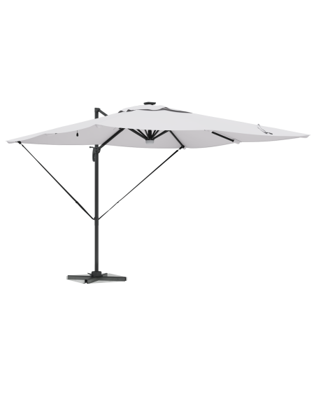 Кантилевер Roma чадър с LED Пясък 286x285x270 см Алуминий