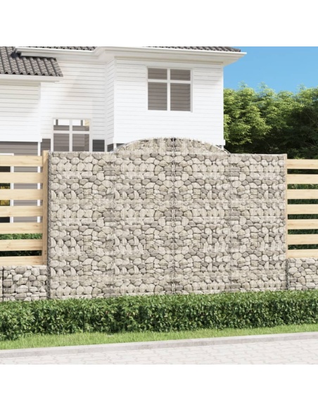 Дъговидна габионна кошница 300x50x200/220 см поцинковано желязо