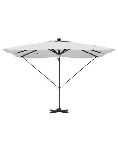 Кантилевер Roma чадър с LED Пясък 286x285x270 см Алуминий