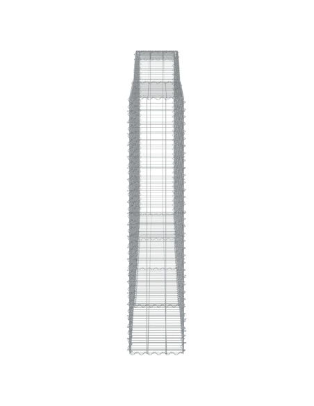 Дъговидна габионна кошница 400x50x220/240 см поцинковано желязо