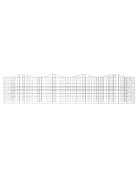 Извит габион повдигната леха 400x100x100 см поцинковано желязо