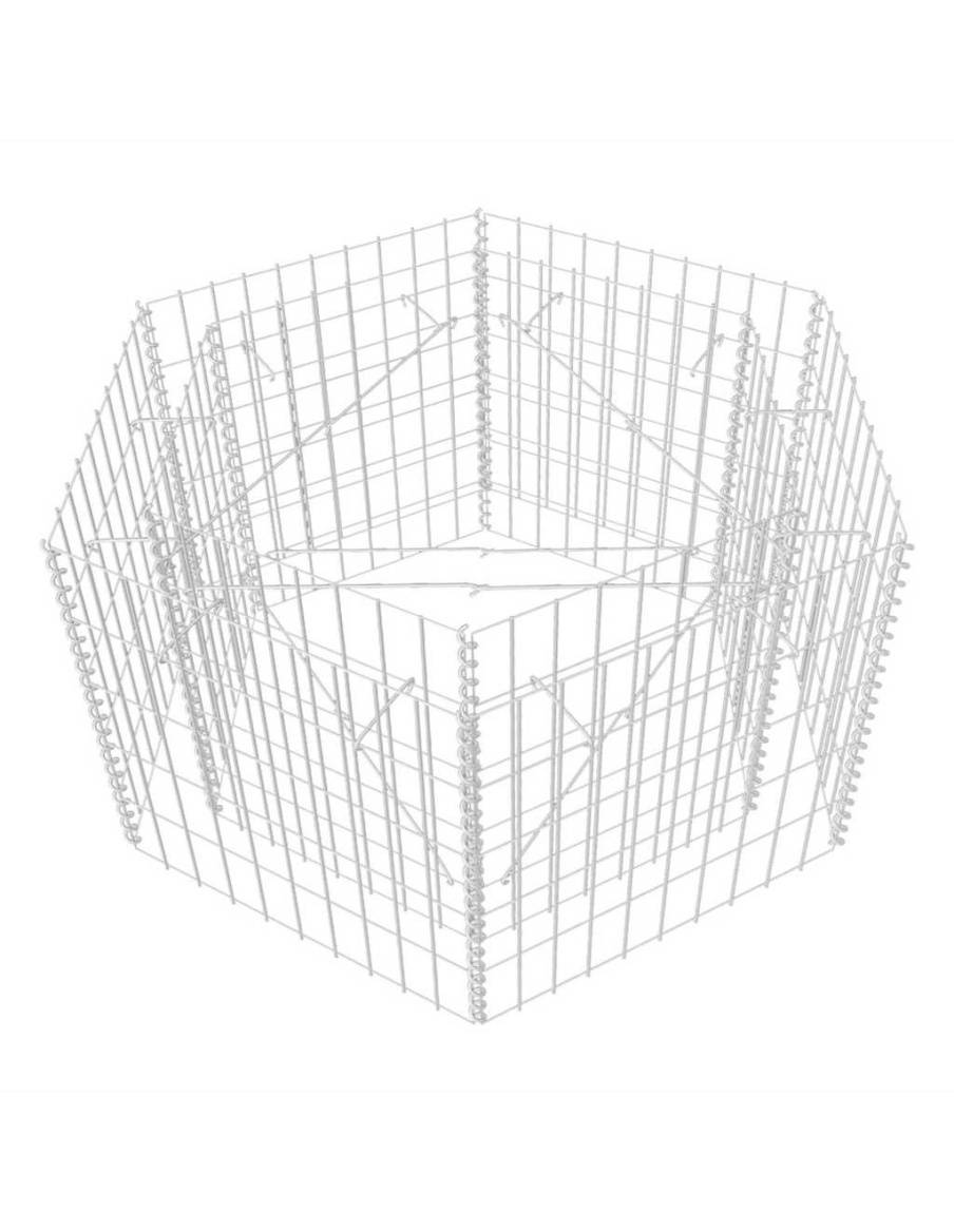 Хексагонален габион повдигната леха, 100x90x50 cм