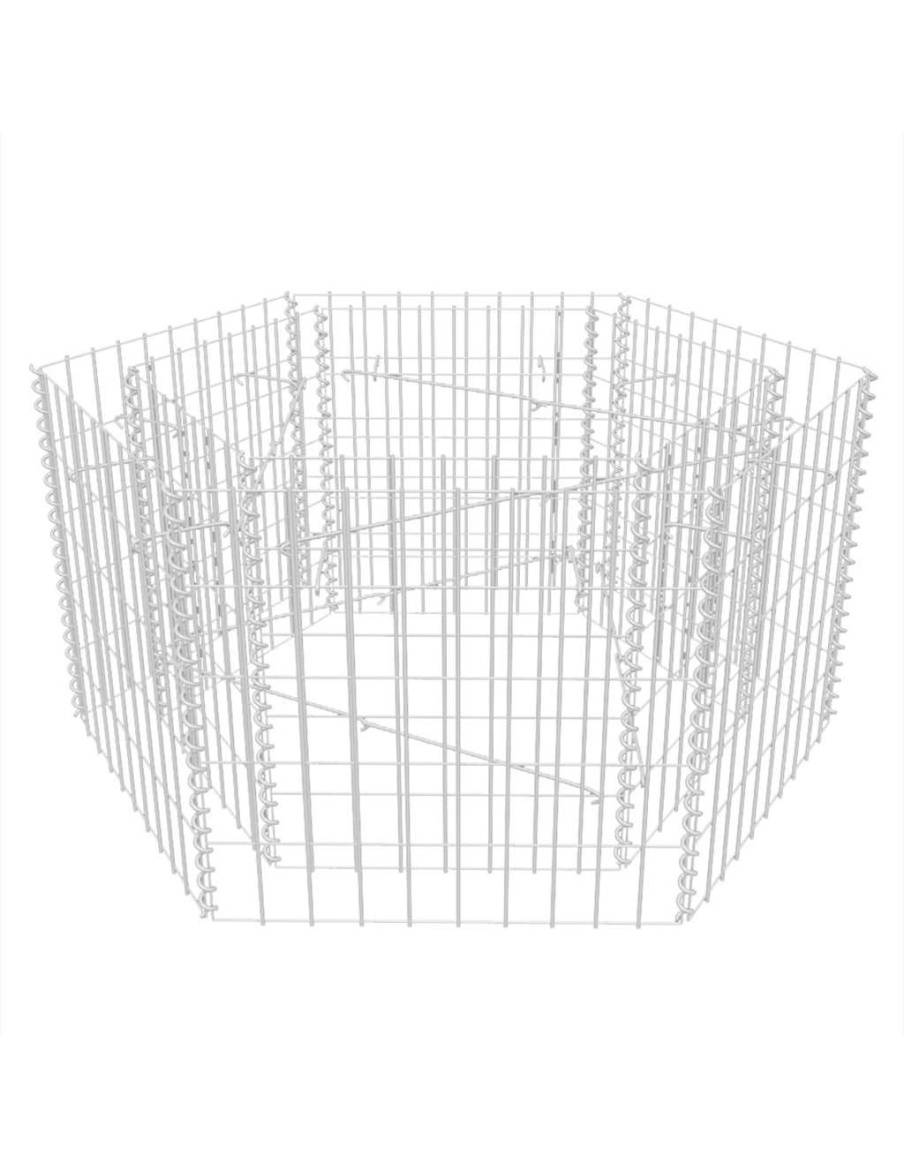 Хексагонален габион повдигната леха, 100x90x50 cм