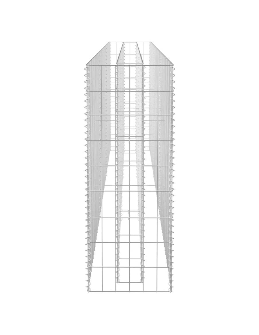 Габион повдигната леха, поцинкована стомана, 270x30x90 cм