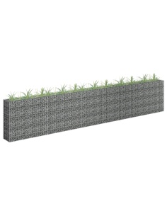 Габион повдигната леха, поцинкована стомана, 450x30x90 cм
