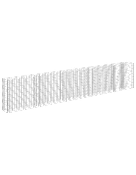 Габион повдигната леха, поцинкована стомана, 450x30x90 cм