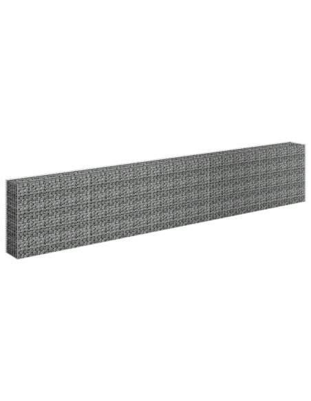 Габион повдигната леха, поцинкована стомана, 450x30x90 cм