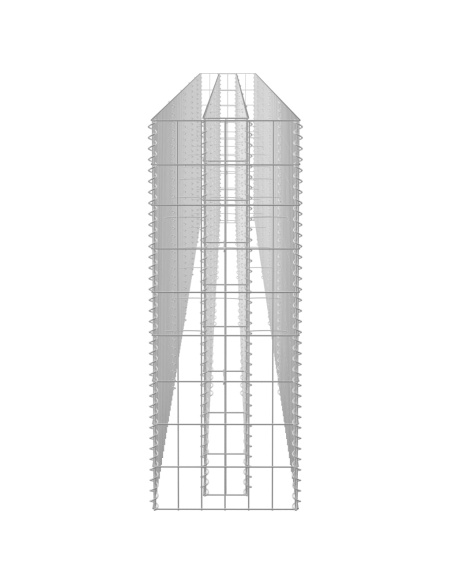 Габион повдигната леха, поцинкована стомана, 450x30x90 cм