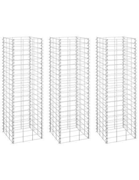 Габиони повдигнати лехи, 3 бр, 30x30x100 см, желязо