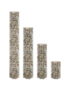 Габион кръгли повдигнати лехи, 4 бр, Ø30x50/100/150/200 см