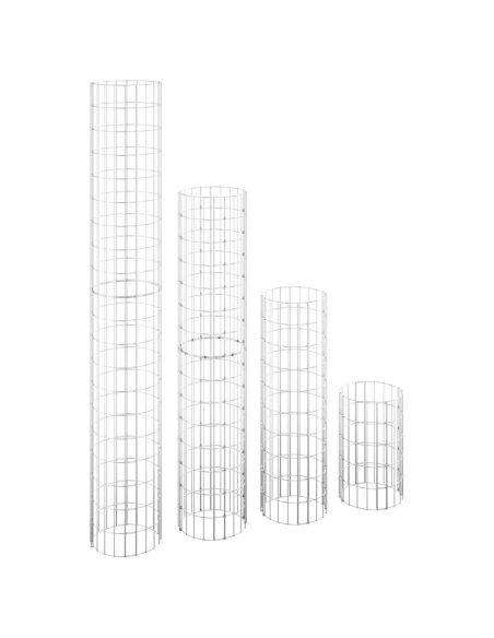Габион кръгли повдигнати лехи, 4 бр, Ø30x50/100/150/200 см