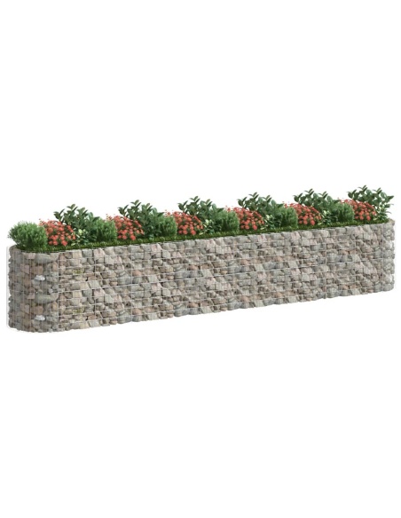 Габион повдигната леха, поцинковано желязо, 600x100x100 cм