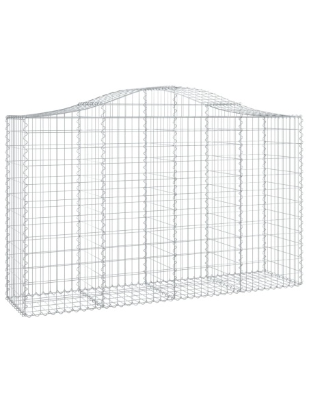 Дъговидна габионна кошница 200x50x120/140 см поцинковано желязо