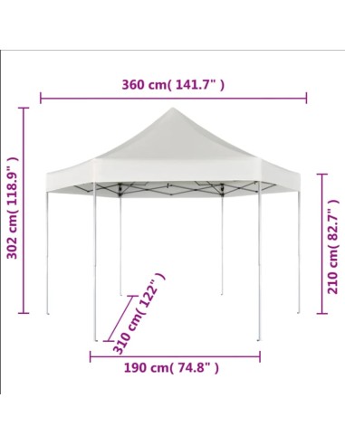 Шестоъгълна pop-up сгъваема шатра, сива, 3,6x3,1 м