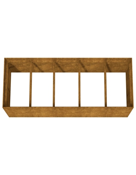 Градинска повдигната леха 200x80x80 см кортенова стомана