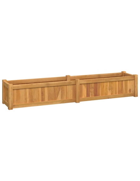 Повдигната леха 150x30x25 см тиково дърво масив