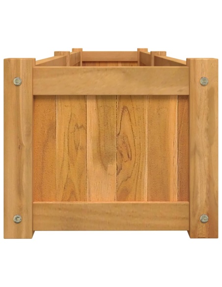 Повдигната леха 150x30x25 см тиково дърво масив