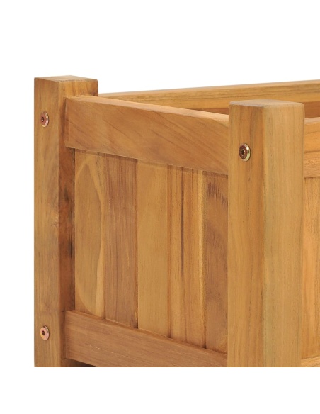 Повдигната леха 150x30x25 см тиково дърво масив