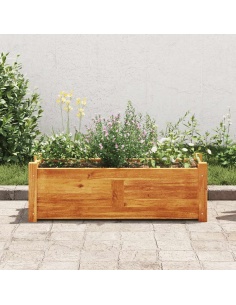 Градинска повдигната леха, акациево дърво, 76x27,6x25 см