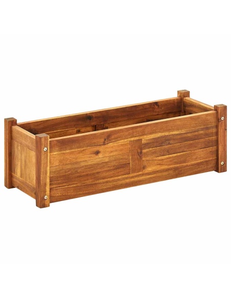 Градинска повдигната леха, акациево дърво, 76x27,6x25 см