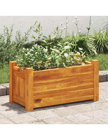 Градинска повдигната леха, акациево дърво, 50x25x25 см