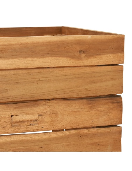 Повдигната леха 150x40x38 см рециклирано тиково дърво и стомана