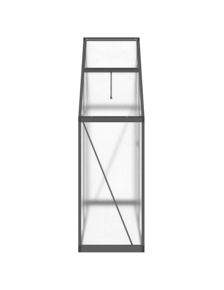 Оранжерия с основа рамка антрацит 169x58x195 см алуминий