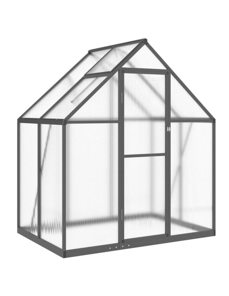 Оранжерия с основа рамка антрацит 169x114x195 см алуминий
