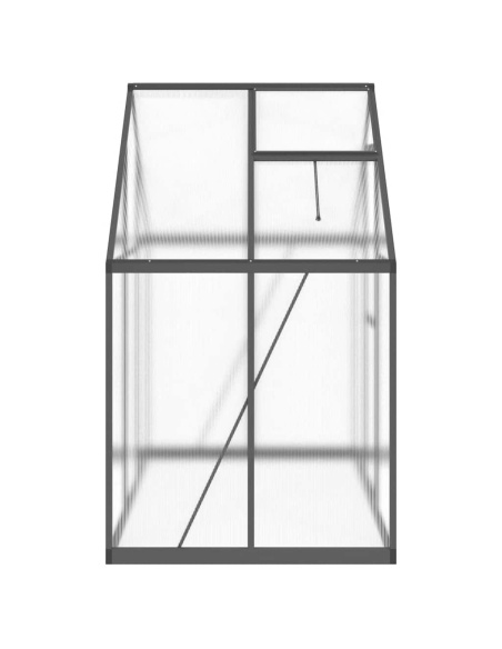 Оранжерия с основа рамка антрацит 169x114x195 см алуминий