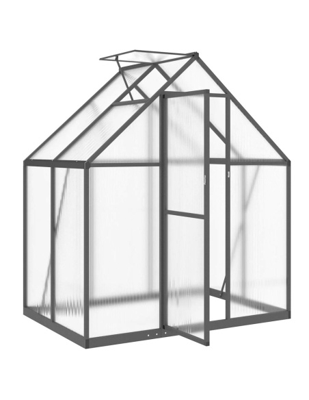 Оранжерия с основа рамка антрацит 169x114x195 см алуминий