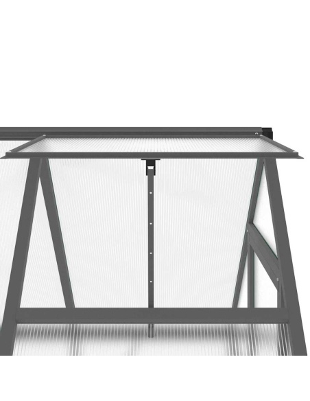 Оранжерия с основа рамка антрацит 169x114x195 см алуминий