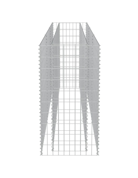 Габион повдигната леха, поцинкована стомана, 270x50x100 cм