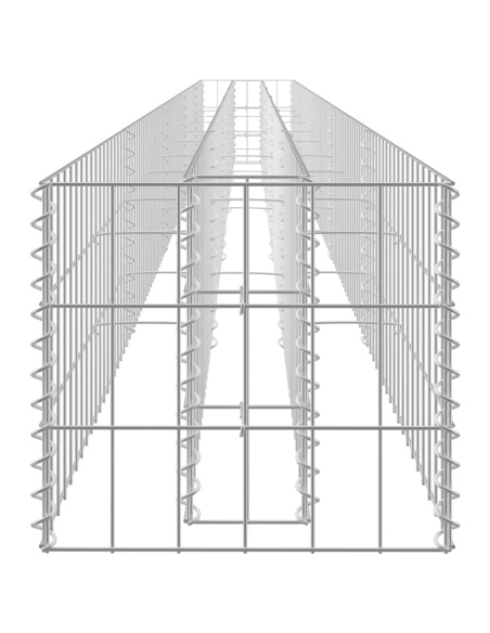 Габион повдигната леха, поцинкована стомана, 450x30x30 cм