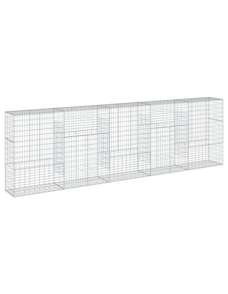 Габионна кошница с покритие, 500x50x150 см, поцинковано желязо