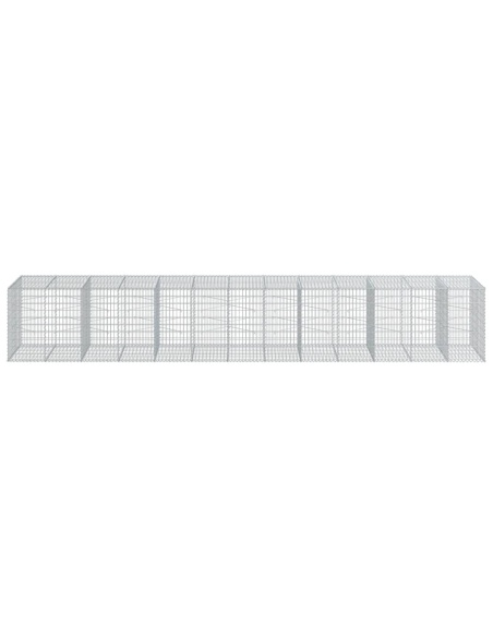 Габионна кошница с покритие, 650x100x100 см, поцинковано желязо